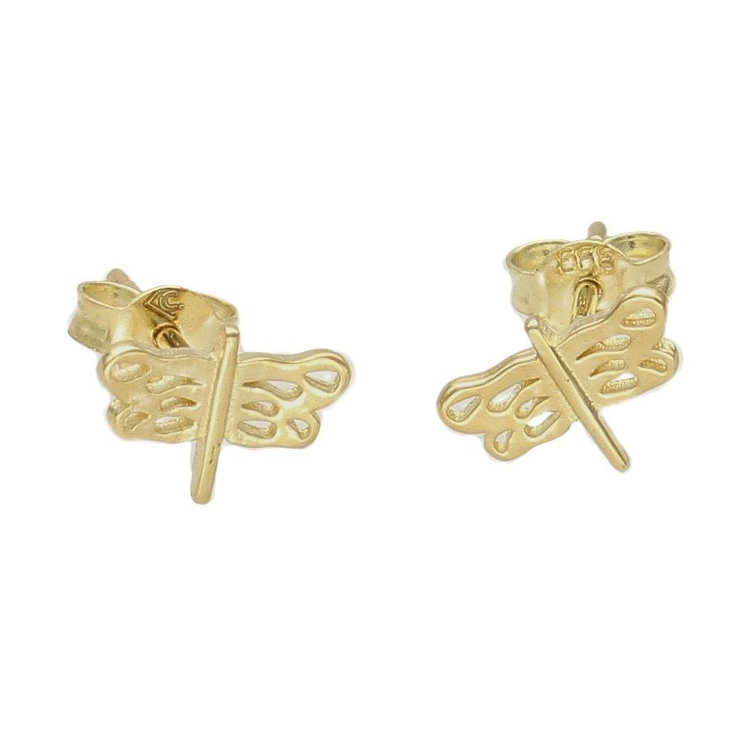 Złote kolczyki dla dziewczynki 333 ważka  KL 7517 333. Te urocze kolczyki to idealny prezent dla córki za osiągnięcia w nauce, na urodziny czy z okazji pierwszej komunii. Dodatek jest niewielki, co w połączeniu z wygodnym zap.jpg